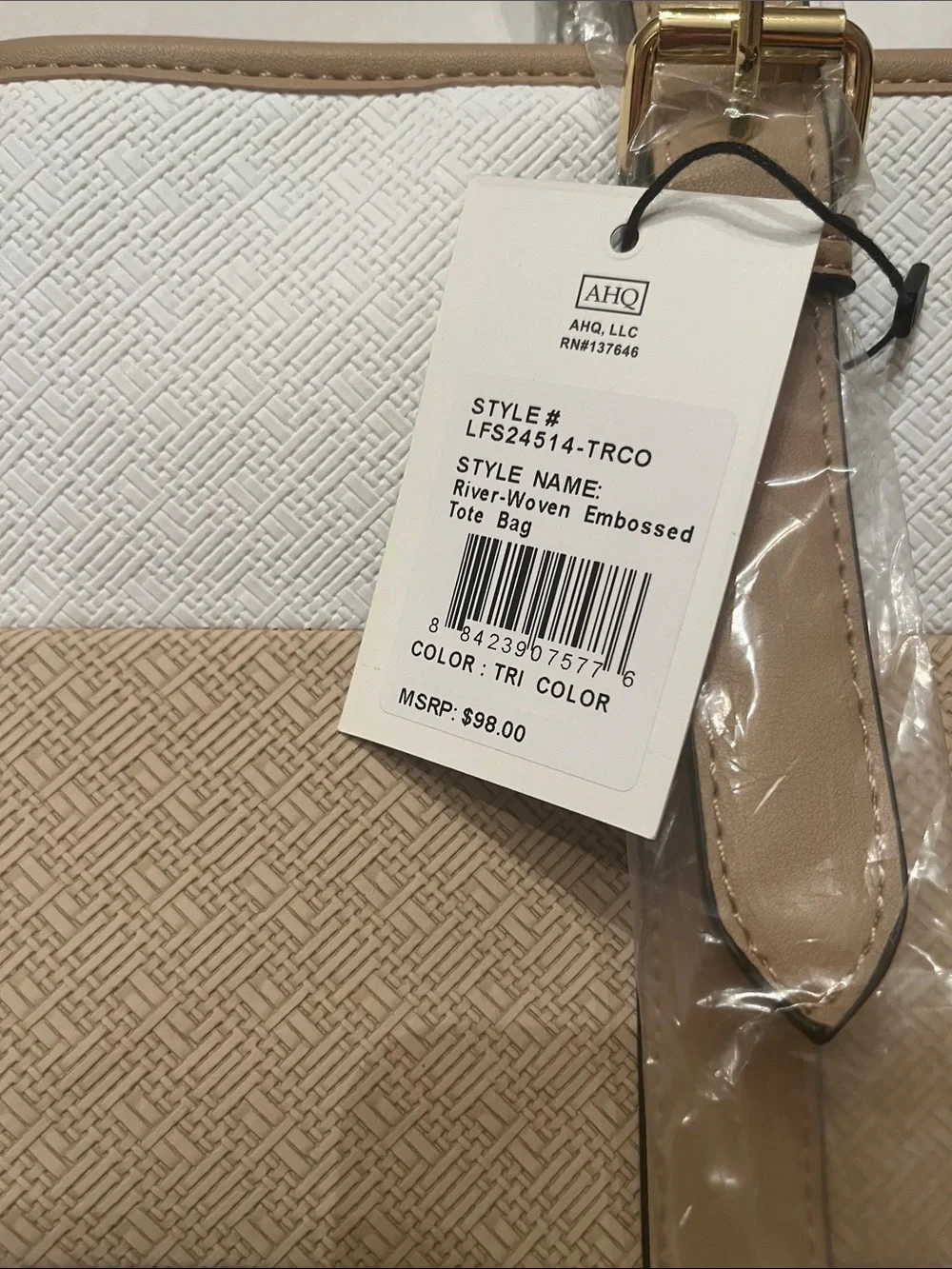 London Fog structured tote